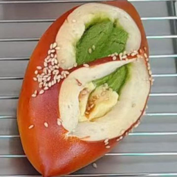 matcha apricot pretzel