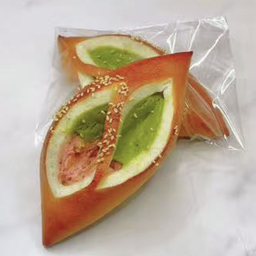 matcha raspberry pretzel bread