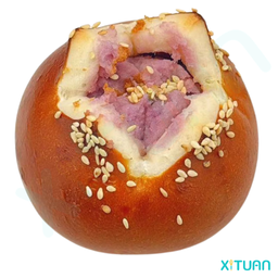 taro salted yolk floss pretzel